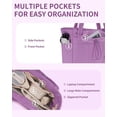 thumbnail image 5 of Puffer Tote Bag for Women, Shoulder Bag Handbag with Cup Holder & 15.6" Laptop Compartment & Trolley Sleeve for Travel, Work, Nurse, Lightweight, 20L, 5 of 6