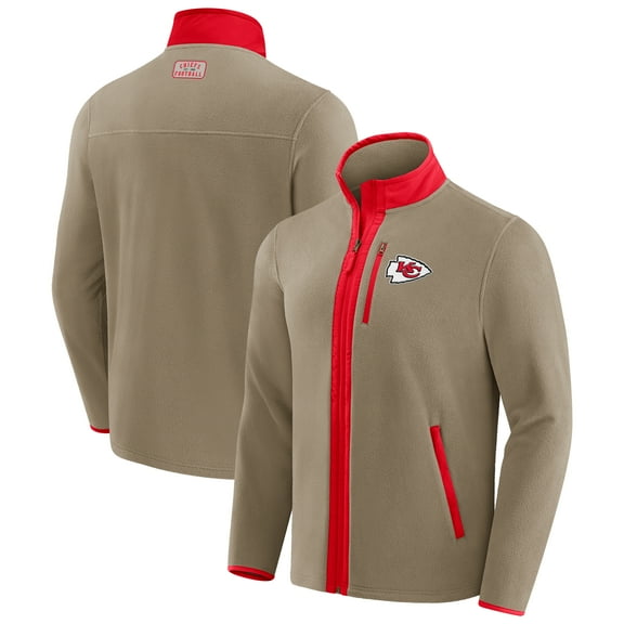Men's NFL x Darius Rucker Collection by Fanatics Tan Kansas City Chiefs Heavyweight Polar Fleece Full-Zip Jacket