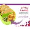 thumbnail image 5 of Arrow Home Plastic Fiesta Taco Plate, Holds 3 Tacos and 2 Sides - 4 Pack (Green), 5 of 8