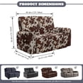 thumbnail image 7 of Garronmavis Brown Cow Print Recliner Slipcovers Stretch Recliner Chair Cover Washable Lazy Boy Chair Covers 2 Seat Sofa Recliner Set Non Slip Reclining Furniture Protector Couch Cover, 7 of 7