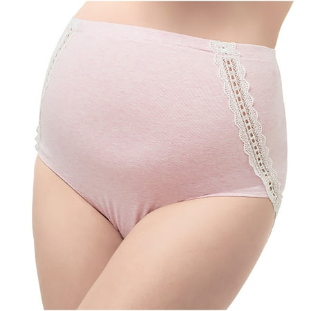 

Dadaria Maternity Panties for Pregnancy Plus Size Women High Waist Pregnant Woman Underwear Adjustable Lace Female Panties Pink XXL Boys Girls