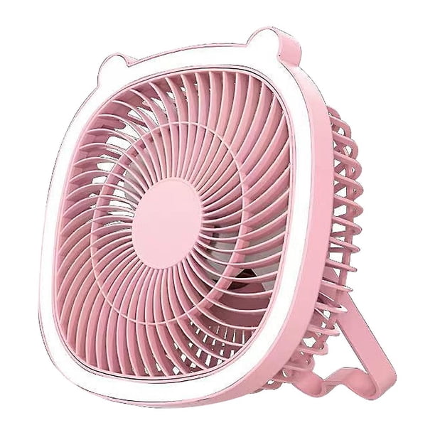 40*120 pink marble Ventilador de camping recargable con linterna LED - Ventilador portátil para tienda de campaña al aire libre