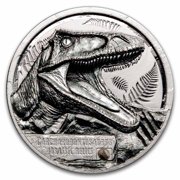 2026 Cook Islands 1 oz Silver Jurassic Relics-Carcharodontosaurus