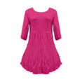 thumbnail image 4 of Minivestido de manga corta con lentejuelas brillantes: cintura holgada, color liso, para fiestas/galas, lavable a máquina, tallas S-XXL., 4 of 4