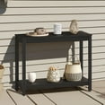 thumbnail image 2 of Dextrus 38.3in Modern Farmhouse Entryway Table with Storage Shelves, Wood Outdoor Console Table, Side End Table for Living Room, Entrance, Hallway, Entryway - Black, 2 of 7
