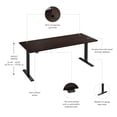 thumbnail image 6 of Move 60 Series 72W Adjustable Standing Desk in Black Walnut - Engineered Wood, 6 of 7
