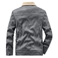 thumbnail image 4 of Vedolay Mens Jackets Open Front Long Sleeve Button Down Cardigan with Pocket Grey,L, 4 of 4