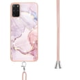 thumbnail image 3 of Galaxy S20 Plus Case, S20+ Case, Allytech Luxury Marble Pattern Rubber Flexible TPU Drop Protection Anti-scratch Lanyard Back Cover for Girls Women Case for Samsung Galaxy S20 Plus, Pink, 3 of 4