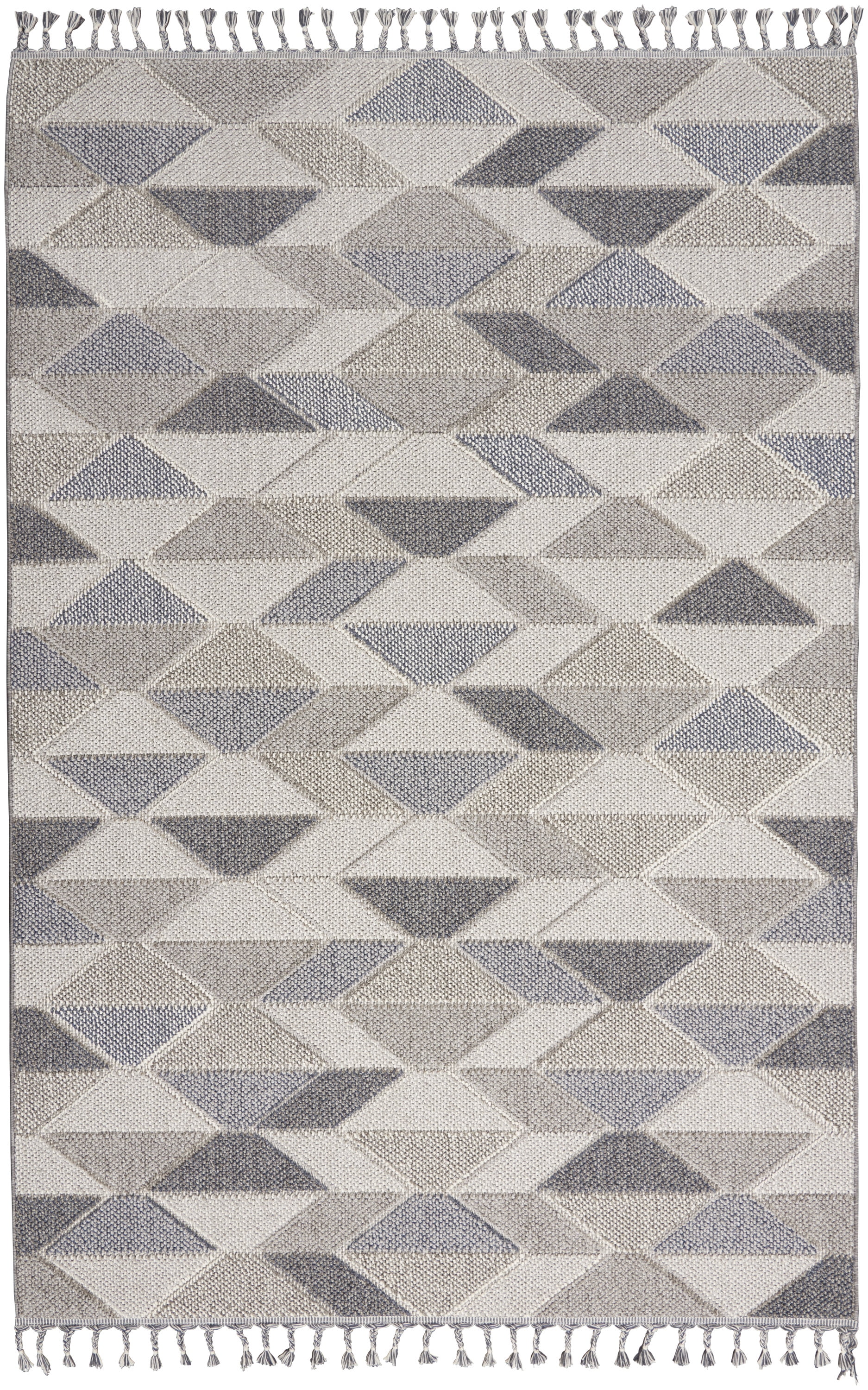 Nourison Paxton Modern & Contemporary Grey/Charcoal 4' x 6'2" Area Rug, (4x8)