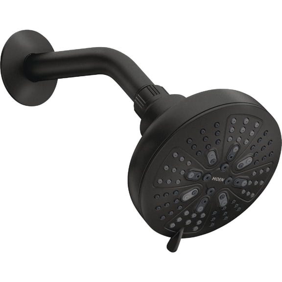 Moen 200W0BL Hydro Energetix Eight-Function 5" Diameter Spray Head Standard, Matte Black