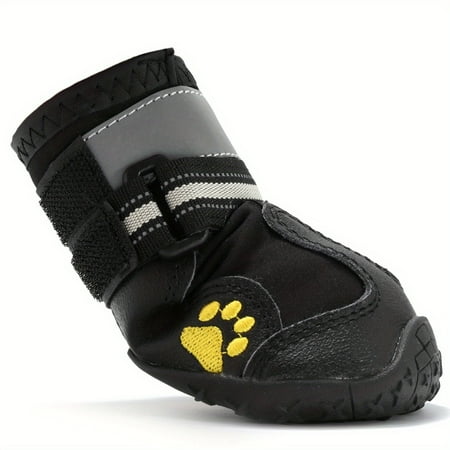 ENIYUU 4pcs Waterproof Dog Boots Non-slip Puppy Shoes Breathable Outdoor Puppy Shoes