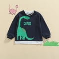 thumbnail image 4 of Xingqing Bébé Bébé Garçons Hoodie Dinosaure Impression Manches Longues Col Rond Tops, 4 of 8