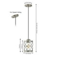 thumbnail image 3 of JONATHAN Y Marelle 6.5" 1-Light Farmhouse Industrial Iron Filigree Caged Jar LED Pendant, Antique Silver (Set of 3), 3 of 11