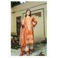 thumbnail image 4 of Ready to Wear Lawn with embroidery Pakistani Dress for Women with Chiffon Duppata - Three Piece Set (L, Orange), 4 of 6