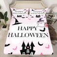 thumbnail image 2 of Manfei Happy Halloween Bed Sheets,Spooky Castle King Sheets,Black Pumpkin Lantern Sheet Set For Kids Girls,Breathable Home Decor,4pcs, 2 of 7