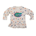 thumbnail image 2 of Girls Infant Wes & Willy Oatmeal Florida Gators Ruffle Raglan Long Sleeve T-Shirt & Leggings Set, 2 of 3
