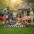 thumbnail image 4 of Mainstays 5'x7' Red, White, and Blue Stripe Beach Mat, 4 of 14
