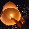 thumbnail image 2 of 100% Biodegradable Paper Sky Lanterns (10-, 20-, 30-, or 40-Pack), 2 of 3