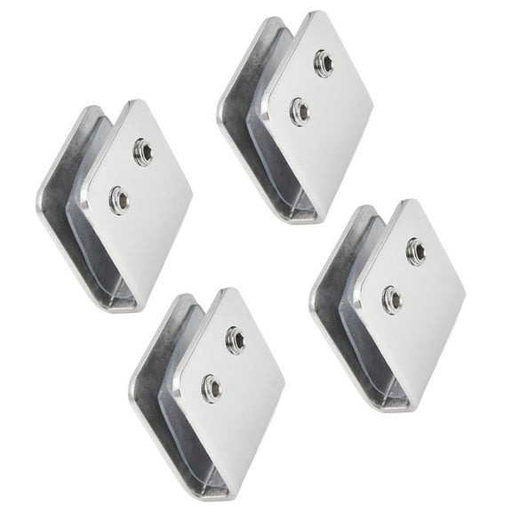 4 Pcs Partition Shelf Clamps Mirror Clip Kit Mirror Holders Mirror Clips Mounting Mirror Retainer Clips