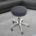 thumbnail image 3 of Stretchy Stool Cover, Dia 11-15" Dustproof Polyester Fiber Slipcovers Cushion for Barstool Hotel Use Home - Dark gray, 3 of 8