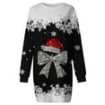thumbnail image 4 of Krdevn Décoration de Noël, Robe à Capuche Décontractée Imprimée de Noël pour Femmes, 4 of 5