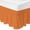 Orange, variant on Sage Green Bed Skirt Queen Size 16 Inch Drop, Elastic Wrap Around Bed Skirts Pleated Luxury Dust Ruffles For Twin Full Queen Cal King Base Beds, Geometric Flower Leaf Diamond Plaid Retro