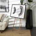 thumbnail image 2 of DecMode 18" x 52" Gold Metal Tall Adjustable Floor 3 Tier Easel with Circular Ring Top, 1-Piece, 2 of 9