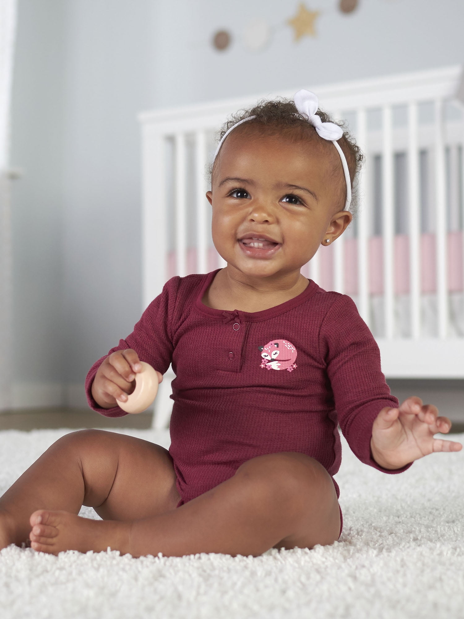 baby girl thermal onesie