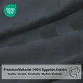 thumbnail image 3 of 100% Egyptian Cotton Fitted Sheet Twin XL Size, 600 Thread Count, Single Fitted Sheet Only,16" Deep Pocket Sheet, Soft & Elastic Sateen Weave Bottom Sheet for Home (Dark Grey-Stripe, Twin XL), 3 of 8