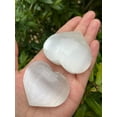 thumbnail image 4 of Selenite Gemstone Hearts, Polished Selenite Puffy Hearts, Selenite Palm Stone, Selenite Heart (2 Hearts）, 4 of 9