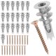 thumbnail image 1 of ADDHAT 20Jgo Anclajes De Pared Para Tablaroca Resistentes De Zinc Y Hierro Con Tornillos Surtidos Para Hogar, 1 of 5