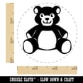 thumbnail image 2 of Teddy Bear Stuffed Animal Toy Self-Inking Rubber Stamp Ink Stamper - Black Ink - Small 3/4 Inch, 2 of 7