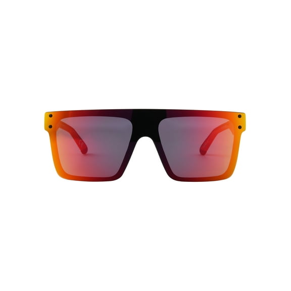 Ironman Men's Shield Sport Sunglasses Black Orange