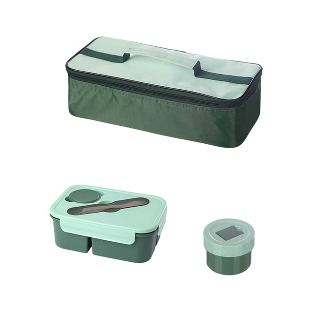 Yhmxh Lunch Bento Box Insulated Bag Soup Mug Set With Spoon And Fork Microwavable Lunch Box Compartment Preservation Box Student Portable Dining Tools Set Kitchen Essentials Home and Kitchen