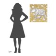 thumbnail image 4 of Global Gallery's 'Color my World Elephant II Gold' by Daphne Brissonnet Stretched Canvas Wall Art, 4 of 4