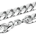 thumbnail image 2 of QQTDFG High Quality 7-40" Silver 316L Stainless Steel Men's Cuban Curb Chain Necklace-Silver-15mm-16 inch, 2 of 6