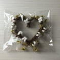 thumbnail image 5 of Homoyoyo 1Pack Gar Decoration Heart Shaped Cotton Wreath White for Decor, 5 of 8