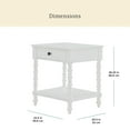 thumbnail image 4 of Pioneer Woman Harper Spindle Nightstand with USB Charging Ports, Adults and Teens, White Finish, 4 of 14