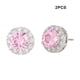 thumbnail image 3 of Sonducket 1 par de pendientes redondos de banquete para niñas con diamantes de imitación de cobre para mujer Type4 NO4, 3 of 6