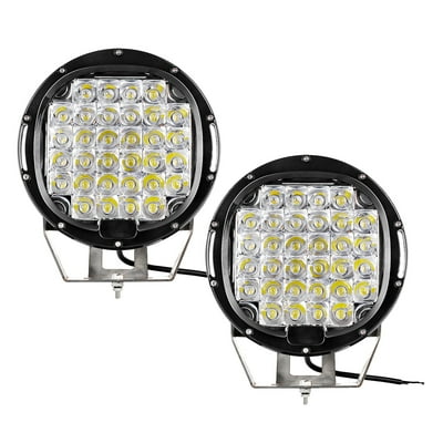 Yitamotor 2Pcs 9" 12V Spot Round Led Work Lights Off Road Fog Lights 120W 12000Lm Mount Bumper Spot Work Light Bar Driving Lamp For Truck Car ATV SUV Jeep Boat 4WD ATV