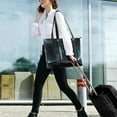 thumbnail image 5 of FORMRS Canvas Laptop Tote Bag for Women with 15.6" Computer Compartments Shoulder Handbag, Lightning Pattern, 5 of 7