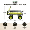 thumbnail image 3 of Yard Tuff Jumbo Wagon Steel Mesh Deck Utility Outdoor Yard Cart, 34 x 52 Inch, 3 of 12
