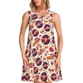 thumbnail image 1 of Fotbe rock music Skull record Vestido de Verano sin Mangas para Mujer – Vestido Midi Línea A, Estilo Camiseta Floral, Vestido Playero Casual y Fluido, 1 of 7