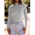thumbnail image 4 of Remera PRETTYGARDEN Cuello Alto Manga Larga Acanalada XL Gris, 4 of 8