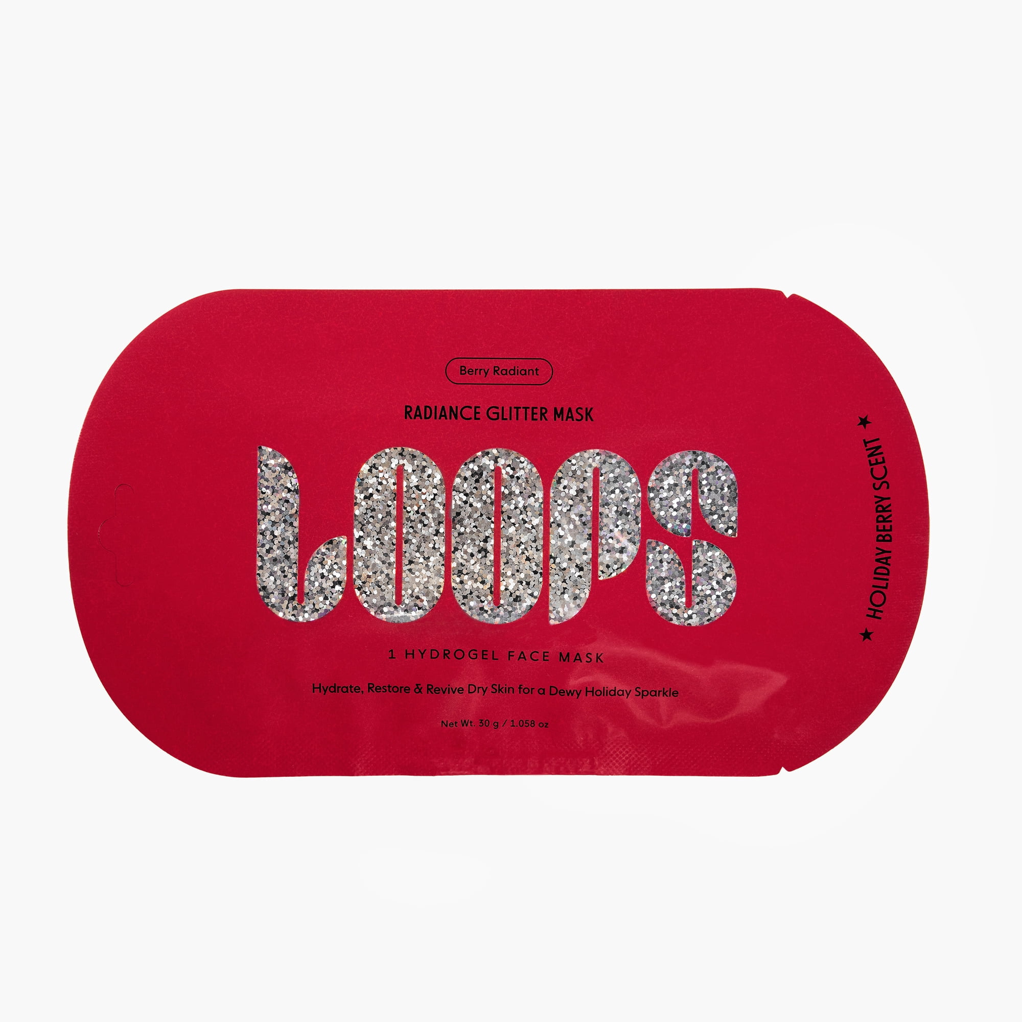 LOOPS Berry Radiant Glitter Face Mask 30g