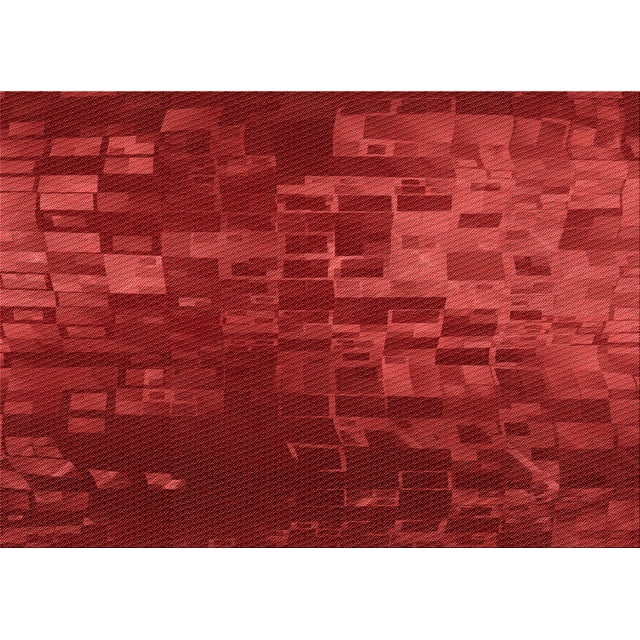 Ahgly Company Tapis d'Intérieur Rectangulaires Transitionnels Rouges Lavables à la Machine, 2 Pieds x 5 Pieds