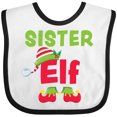 thumbnail image 3 of Inktastic Christmas Sister Elf Girls Baby Bib, 3 of 4