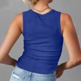 thumbnail image 6 of Giftesty Tank Tops for Women Summer Women Solid Color Round Neck Pocket Sleeveless Casual Tee Tops Tank, 6 of 8