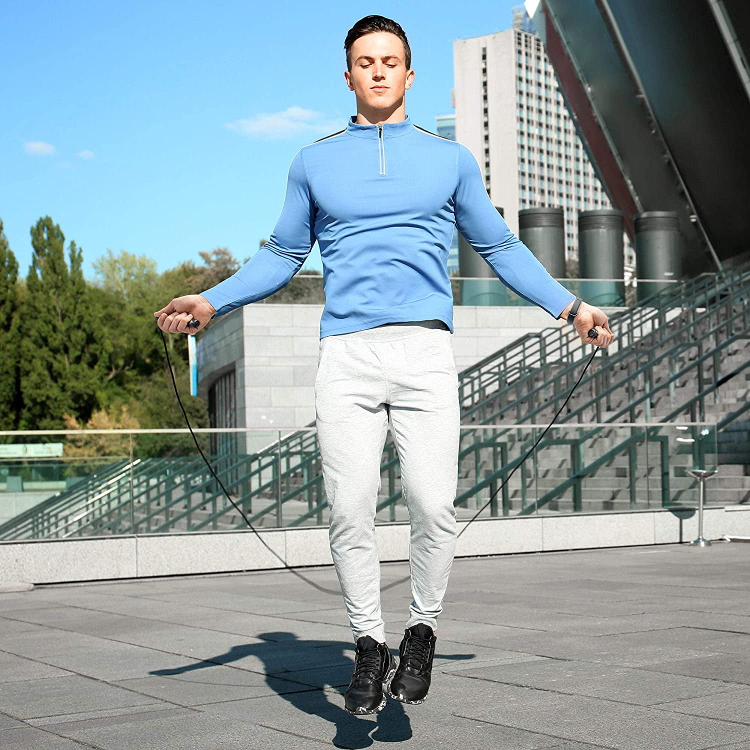 Experience the ultimate cardio workout with the RDX Skipping Rope, a premium fitness accessory suitable for individuals of all ages. The sleek design features tapered handles for a comfortable grip and quick movements, making it perfect for double unders. The tangle-free PVC wire ensures a friction-free and fast spinning action during intense workout sessions. Easily adjust the 9 ft. long rope to your desired length with toggles at the end, providing a customized experience for all users.