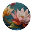 thumbnail image 4 of WYYP Flowers Round Tablecloth 100% Polyester Waterproof Resistant Fabric White, 4 of 8